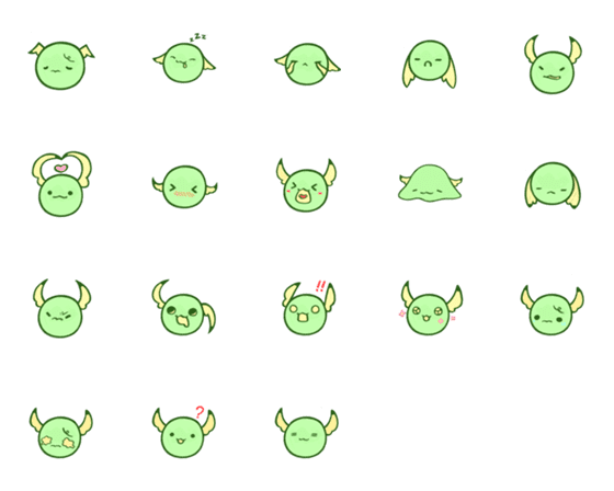 [LINE絵文字]small green beansの画像一覧