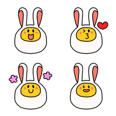 あのファニーフェイス【白うさぎ】の絵文字メイン画像