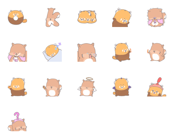 [LINE絵文字]Little Pom's emoji 2 ft.Bubuの画像一覧