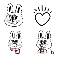 [LINE絵文字] シンプルなウサウサギ！！！の画像