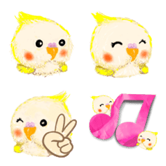 [LINE絵文字] ふわふわオカメインコの日常の画像