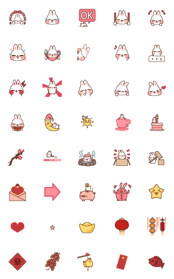 [LINE絵文字]The Padapada Rabbit-emojiの画像一覧