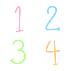 [LINE絵文字] Colorful numbers1-0の画像