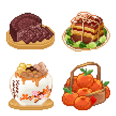 [LINE絵文字] Spring Festival food in Taiwan (pixel)の画像