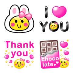 [LINE絵文字] ▶︎動く❣️超定番スマイル❣️キュート♡2の画像