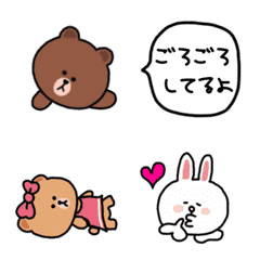 [LINE絵文字] LINEキャラごろごろゆるかわ絵文字の画像