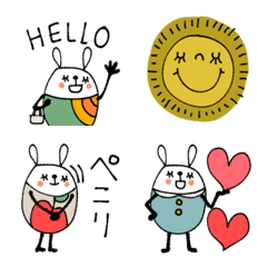 [LINE絵文字] mottoのたまごうさぎ♡伝えるの画像