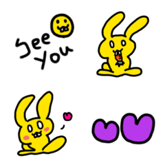 ゆるかわな出っ歯のうさぴょん 2の絵文字メイン画像