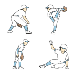 [LINE絵文字] 野球少年の絵文字#2の画像