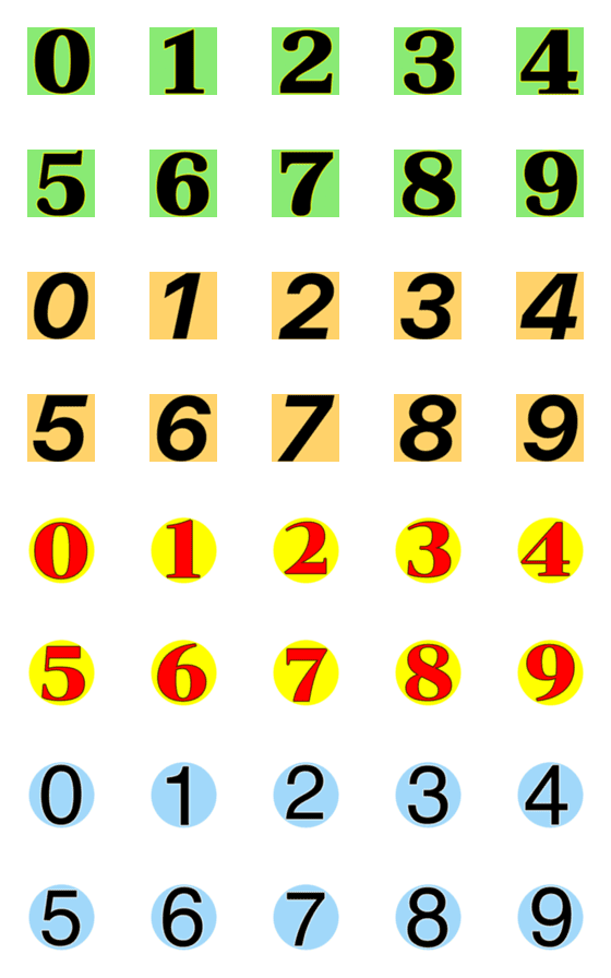 [LINE絵文字]Emoji Number02の画像一覧