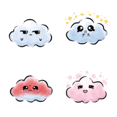 [LINE絵文字] 柔らかい綿の雲(Cloud Duo Duo)の画像