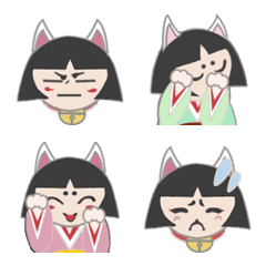 [LINE絵文字] 猫娘の画像