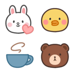 [LINE絵文字] 毎日使える♡BROWN ＆ FRIENDS絵文字の画像