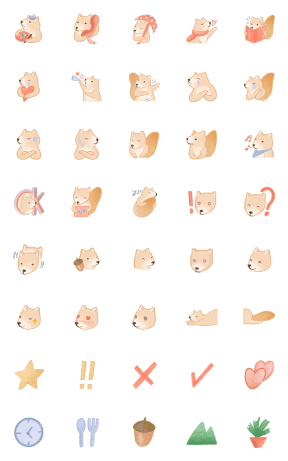 [LINE絵文字]The emotions of a squirrelの画像一覧