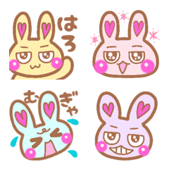 [LINE絵文字] 天真爛漫うさぎ♡の画像