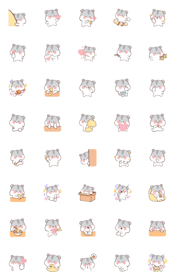 [LINE絵文字]Lato the Hamster 2 (Emoji)の画像一覧
