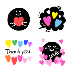 [LINE絵文字] まるさん◯愛と感謝を伝える絵文字の画像
