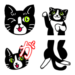 ハチワレ猫ぷーにゃんの絵文字の絵文字メイン画像