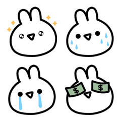 [LINE絵文字] Bai's rabbit emojiの画像