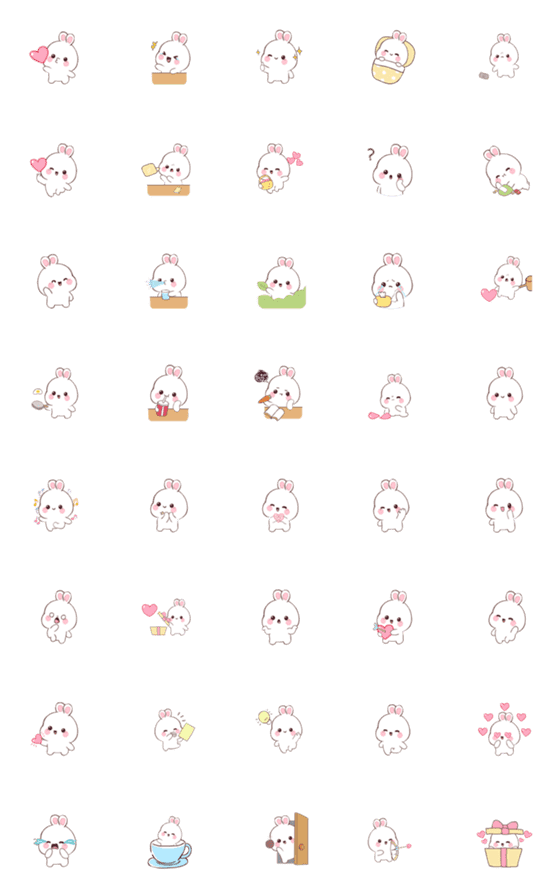 [LINE絵文字]Little Bunny 2 (Animoji)の画像一覧