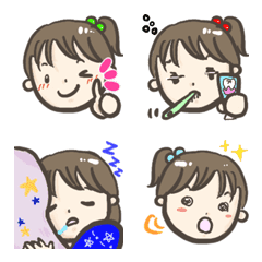 [LINE絵文字] かわいgirl★表情豊かな女の子の画像