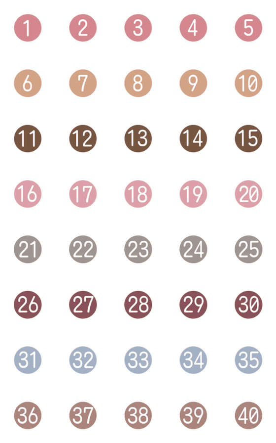 [LINE絵文字]丸囲み数字2桁★1～40★の画像一覧