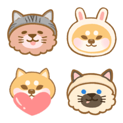 [LINE絵文字] Curly bear＆ Alien Shiba inu- Happy time.の画像