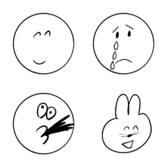 ゆるいスマイル シンプル2の絵文字メイン画像