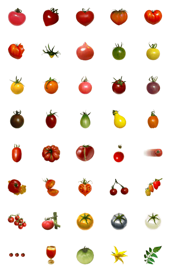 [LINE絵文字]いろんなトマト♡写真絵文字の画像一覧