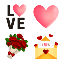 [LINE絵文字] Cute Valentine's Day Emojiの画像