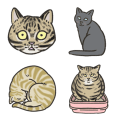 [LINE絵文字] ねこ暮らしの絵文字の画像