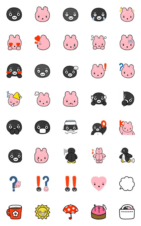 [LINE絵文字]ぬいぐるみのぺーとくー 絵文字の画像一覧