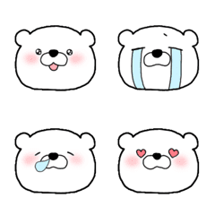 [LINE絵文字] しろいくまさんスタンプの画像