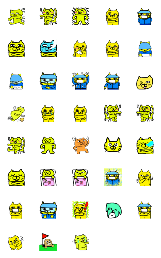 [LINE絵文字]ねこねこ絵文字ねこの画像一覧