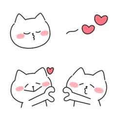 [LINE絵文字] 気持ちを伝える○ねこのえもじの画像