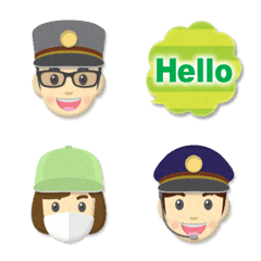 はたらく 鉄道員さん 絵文字4の絵文字メイン画像
