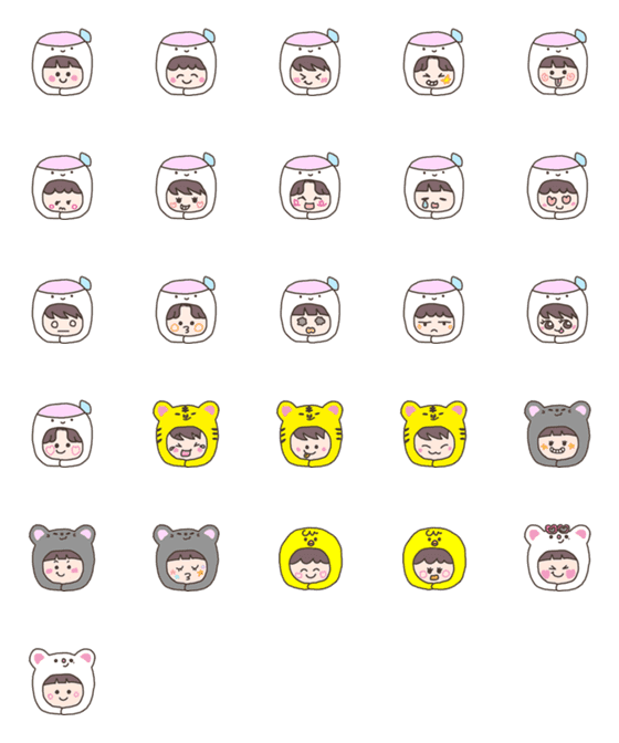 [LINE絵文字]ぺんぎんの被り物したハルちゃんの画像一覧