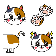 [LINE絵文字] 三毛猫ホープのいつでも使える絵文字の画像