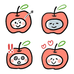 [LINE絵文字] りんご人の絵文字の画像