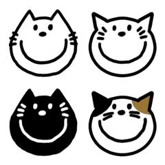 [LINE絵文字] 猫絵文字4種の画像