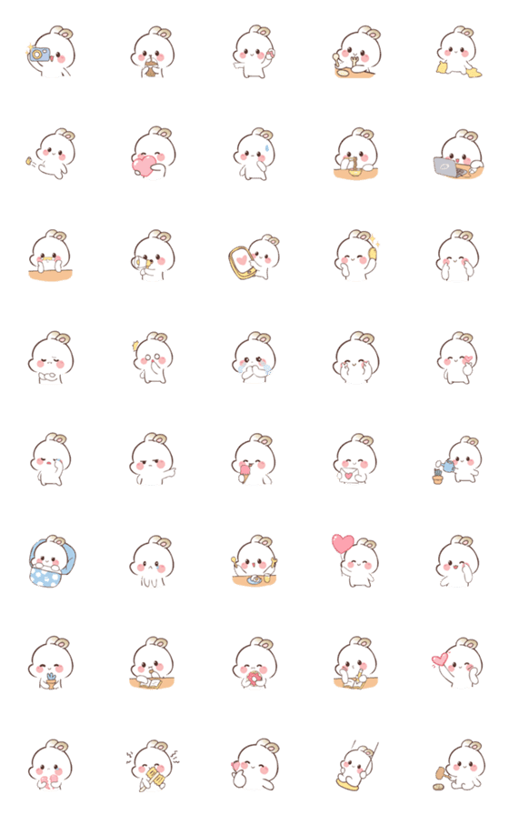[LINE絵文字]Bunny Jajan 2 (Emoji)の画像一覧