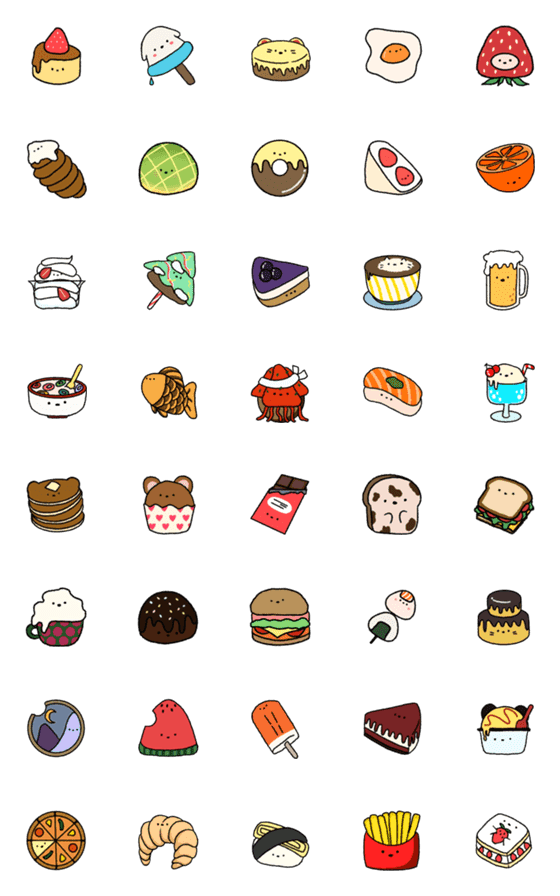 [LINE絵文字]Cute foods should buyの画像一覧
