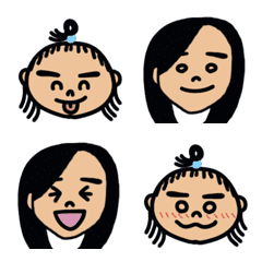 [LINE絵文字] ぼくちんとねぇねの画像