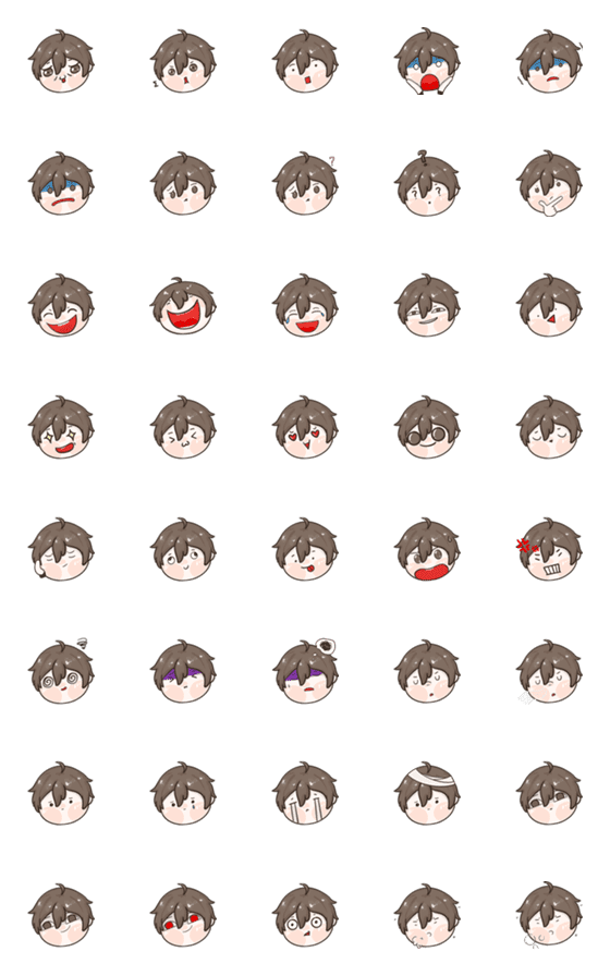 [LINE絵文字]Shock Emoji 1の画像一覧