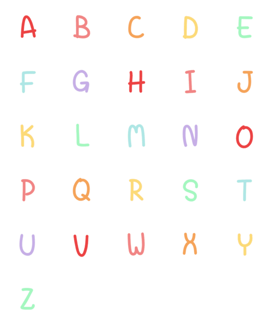 [LINE絵文字]English consonant(big letters)season1 v1の画像一覧