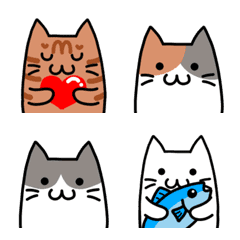 [LINE絵文字] ぽっちゃりねこ猫絵文字の画像