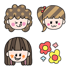 [LINE絵文字] 女の子の絵文字01の画像