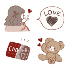 [LINE絵文字] オトナ可愛い♡〜chocolate〜の画像