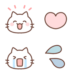 [LINE絵文字] しろねこちゃん♡絵文字2の画像