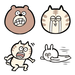 くま＊ねこ＊うさぎの毎日使える絵文字の絵文字メイン画像